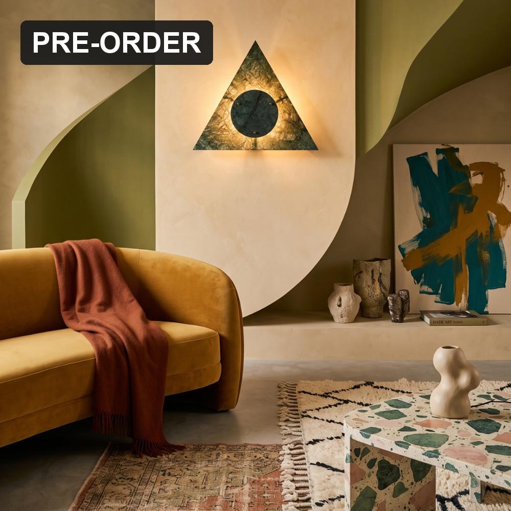 Kairo Moss Marble Wall Sconce - Lifestyle 1
