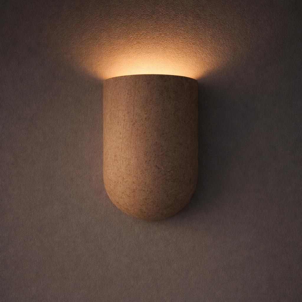 Wisp Curved Travertine Indoor Wall Light - Lifestyle 2