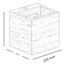 Wisp Cube Travertine Up/Down Wall Light - Dimension Drawing