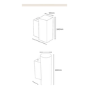 Nest Round Natural Stone Indoor Wall Light - Dimension Drawing