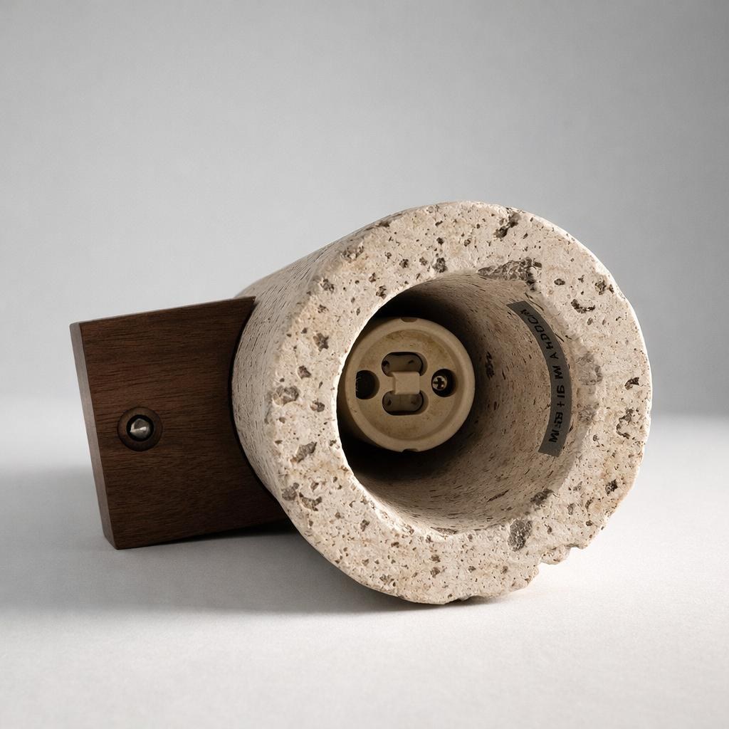 Nest Round Natural Stone Indoor Wall Light - Lifestyle 3