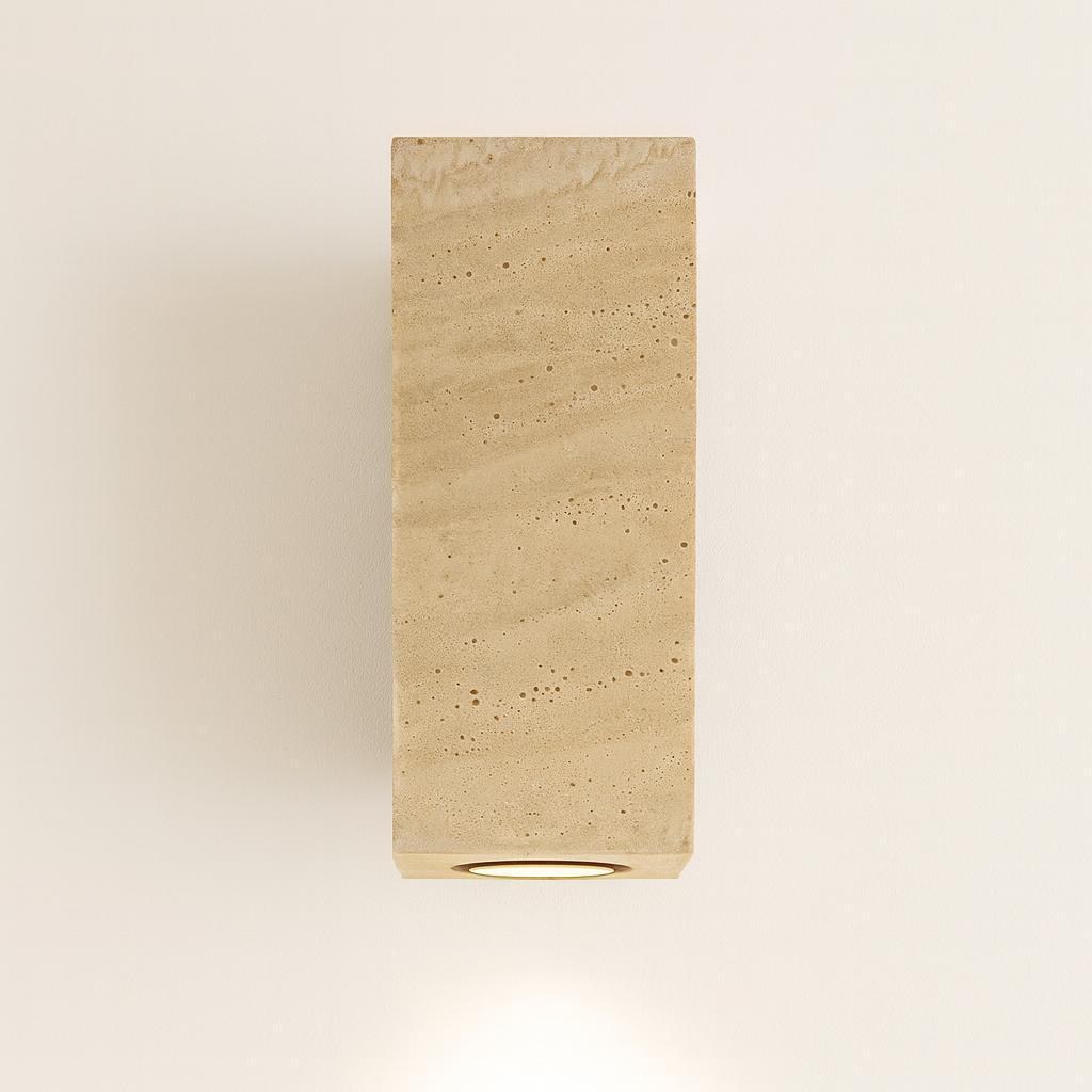 Nest Square Natural Stone Indoor Wall Light - Lifestyle 2