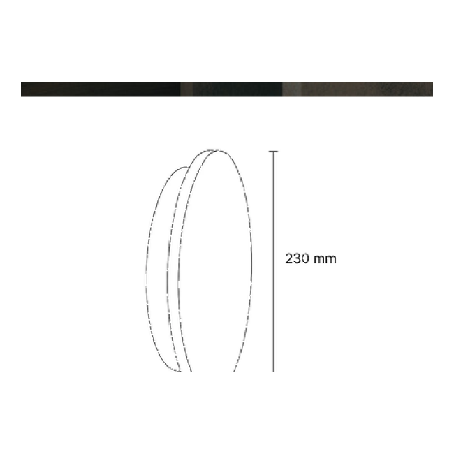 Shore Halo Natural Travertine Indoor Wall Light - Dimension Drawing