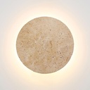 Shore Halo Natural Travertine Indoor Wall Light - Lifestyle 4