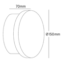Eon Halo Plaster Indoor Up/Down Wall Light - Dimension Drawing