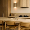 Shore Ribbed Natural Travertine Up/Down Wall Light - Lifestyle 4