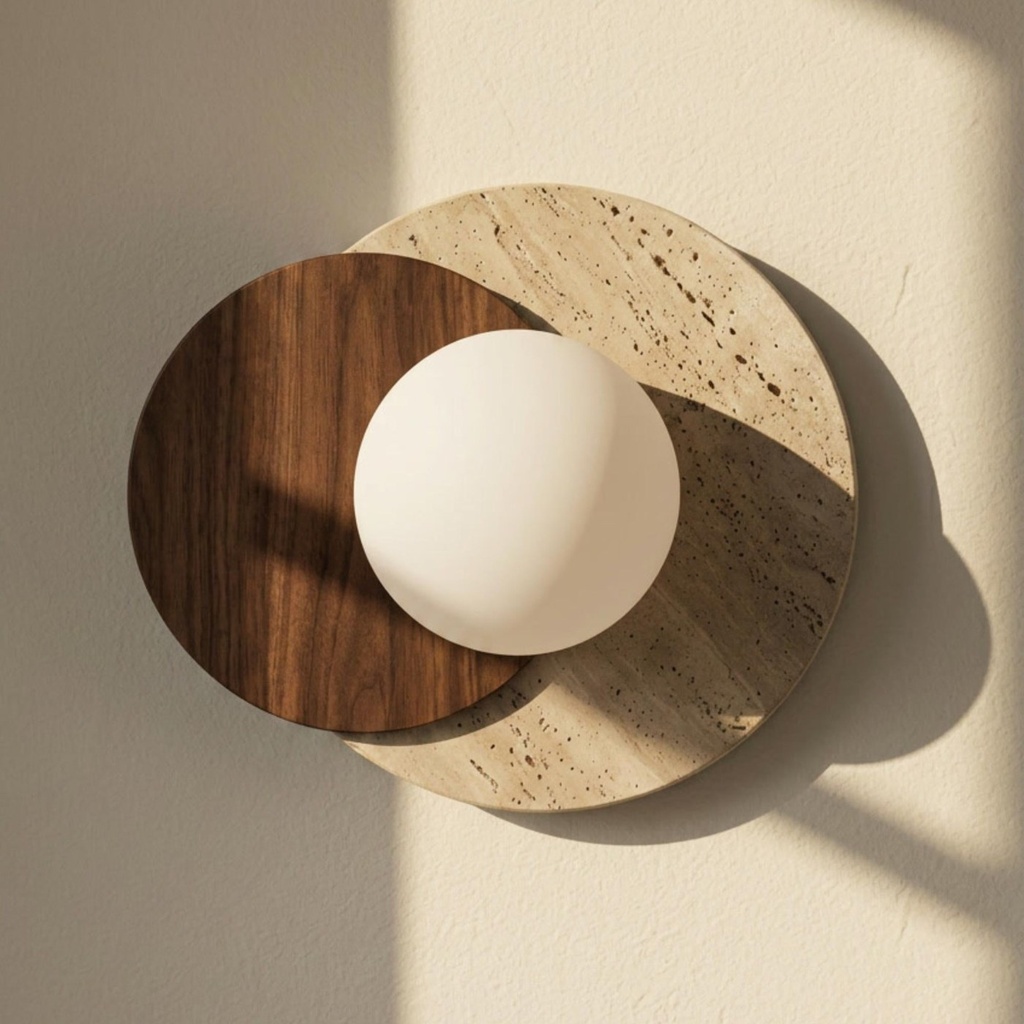 Lyra Natural Stone Wall Sconce - Lifestyle 1