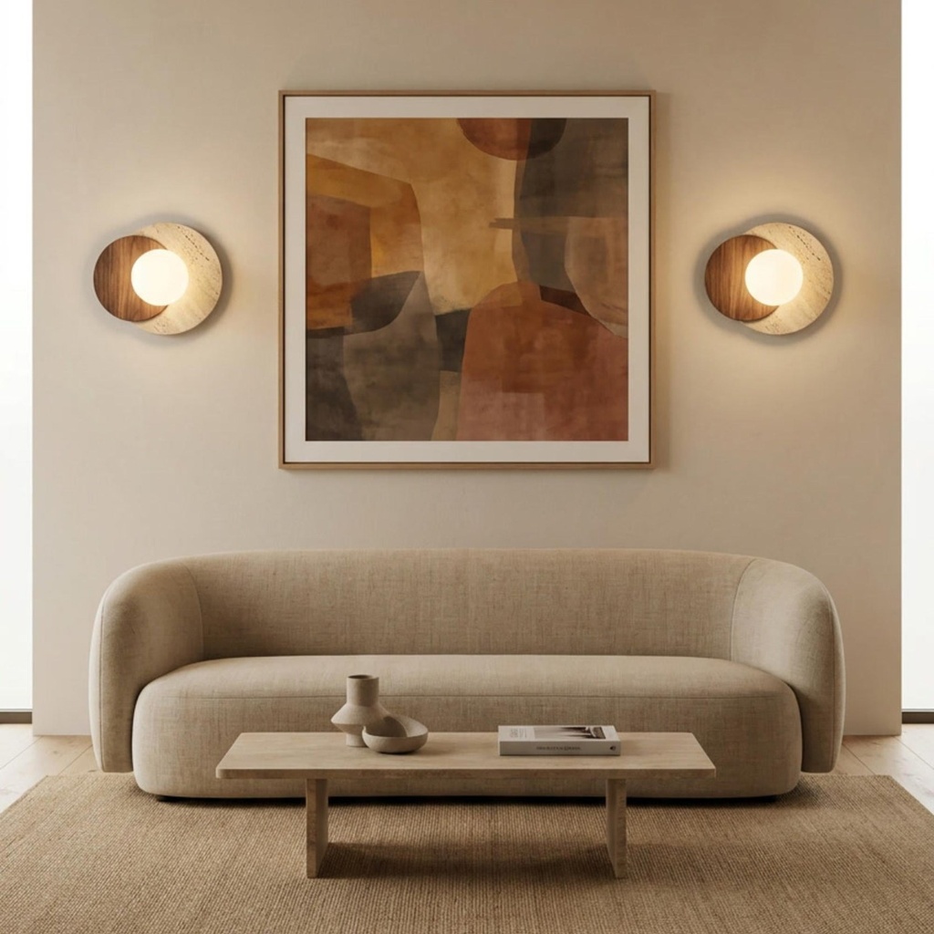 Lyra Natural Stone Wall Sconce - Lifestyle 4