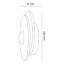 Orris Natural Travertine Wall Sconce - Dimension Drawing