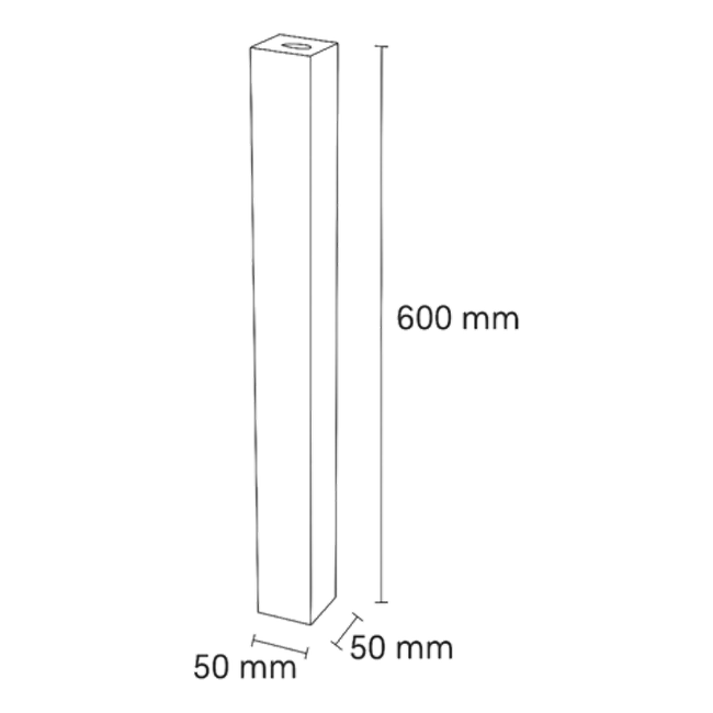 Moss Lava Stone Up/Down Wall Light - Dimension Drawing