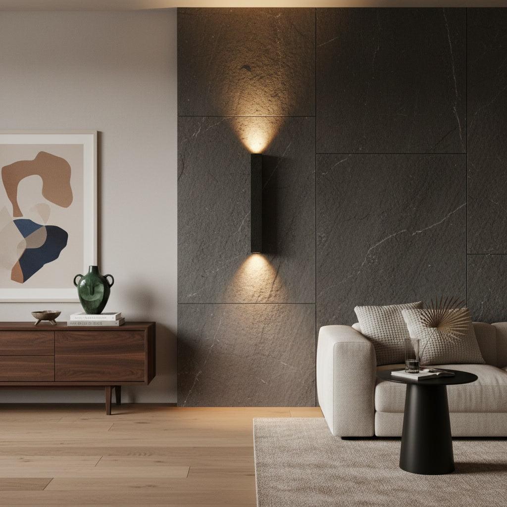 Moss Lava Stone Up/Down Wall Light - Lifestyle 1