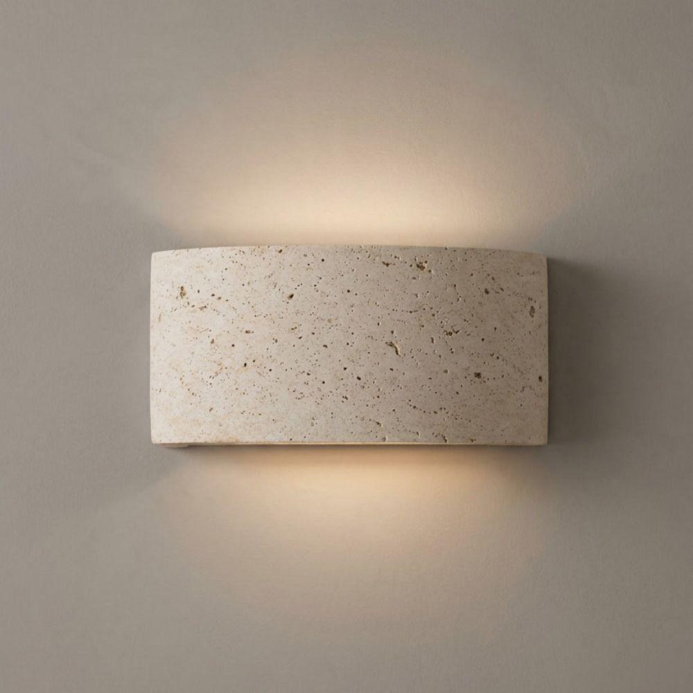 Pulse Natural Travertine Up/Down Wall Light - Lifestyle 2