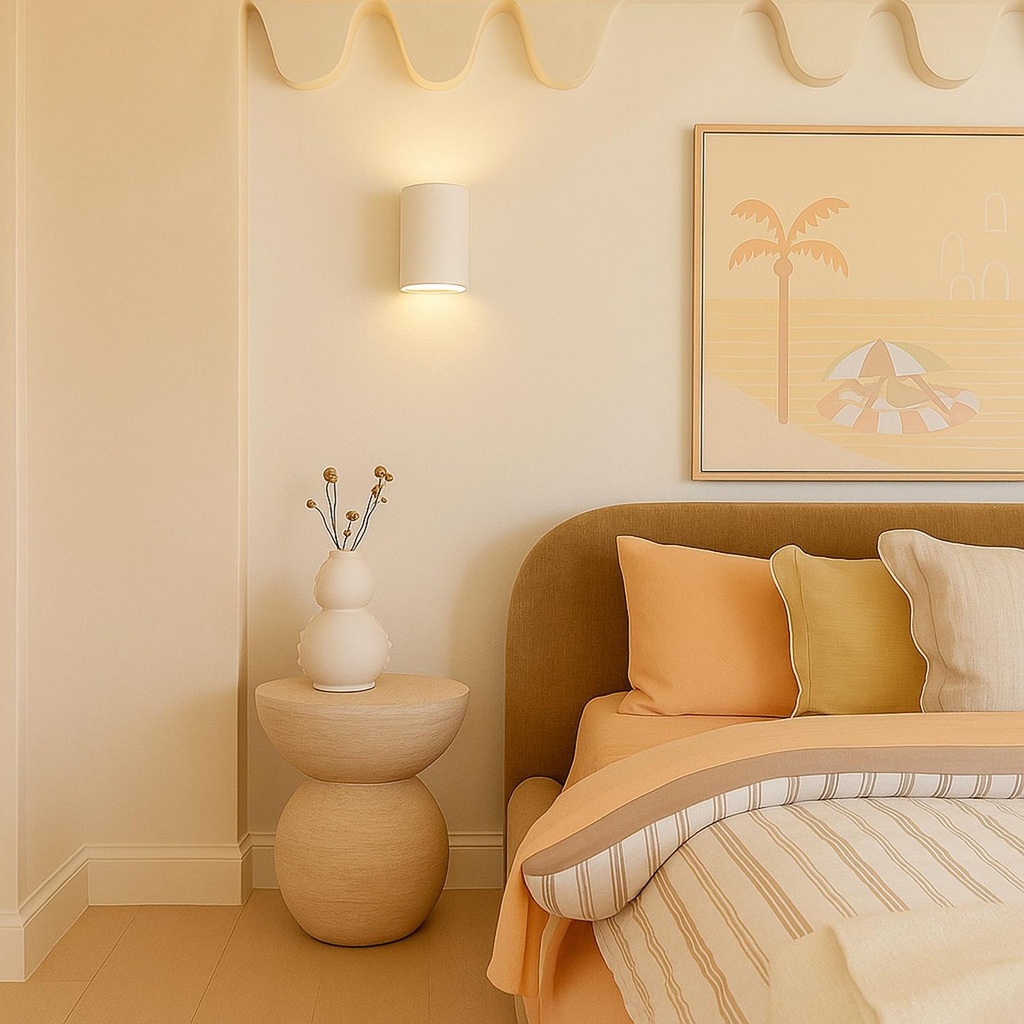 Eon Curved Plaster Indoor Wall Light - Lifestyle 4