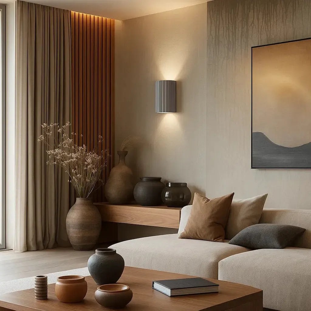 Terra Grey Concrete Up/Down Wall Light - Lifestyle 2