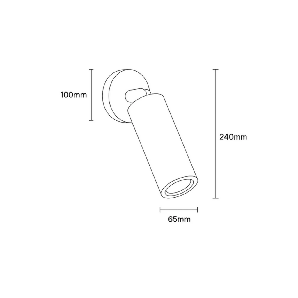 Root Stone Spot Light - Dimension Drawing (Natural Stone)