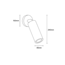 Root Stone Spot Light - Dimension Drawing (Natural Stone)