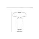 Avra Aubergine Marble Touch Table Lamp - Dimension Drawing