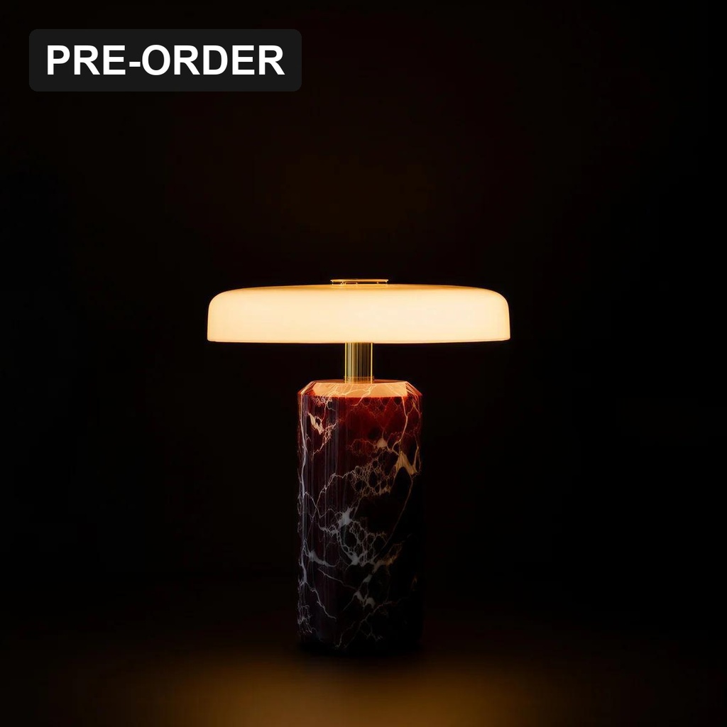 Avra Aubergine Marble Touch Table Lamp - Lifestyle 2