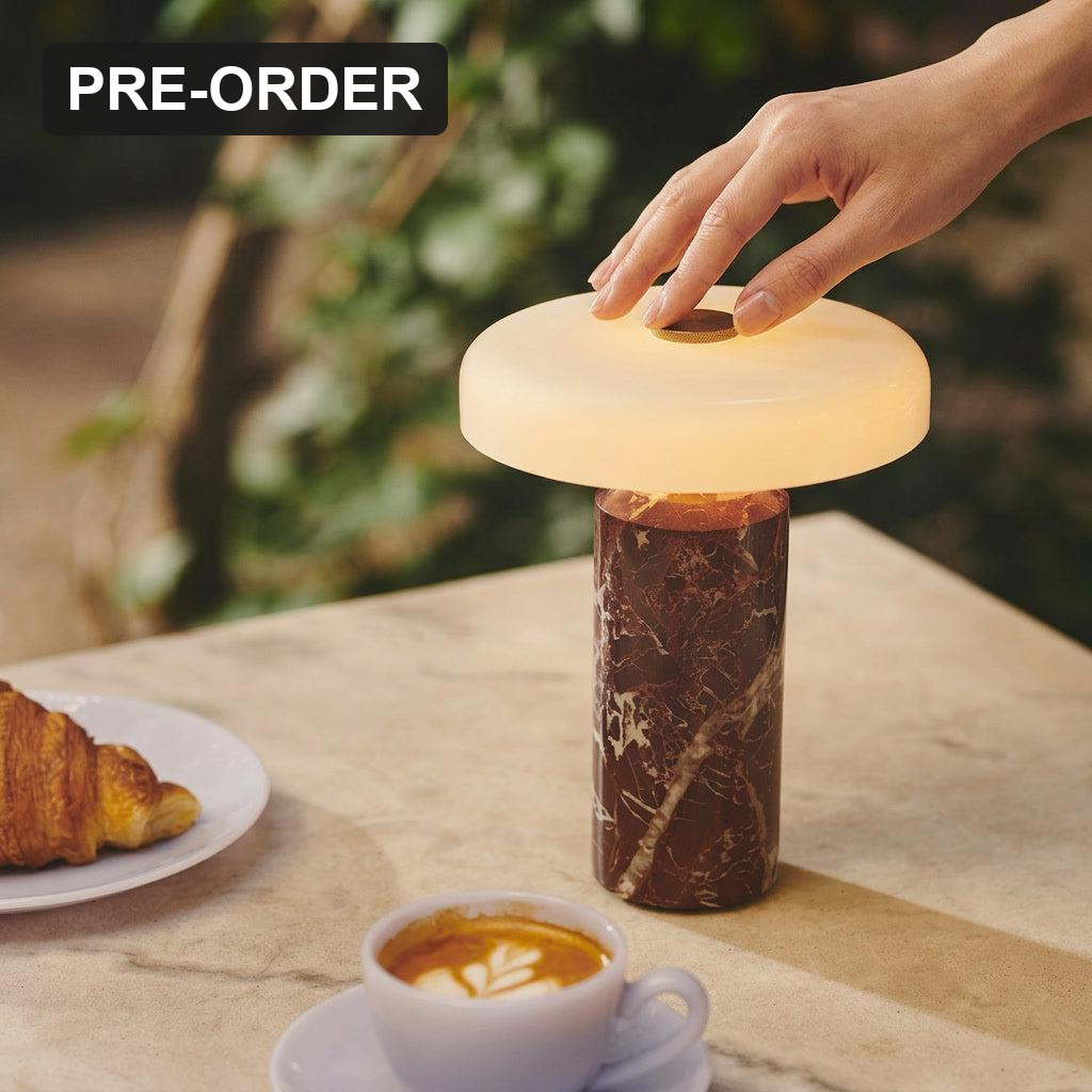 Avra Aubergine Marble Touch Table Lamp - Lifestyle 5