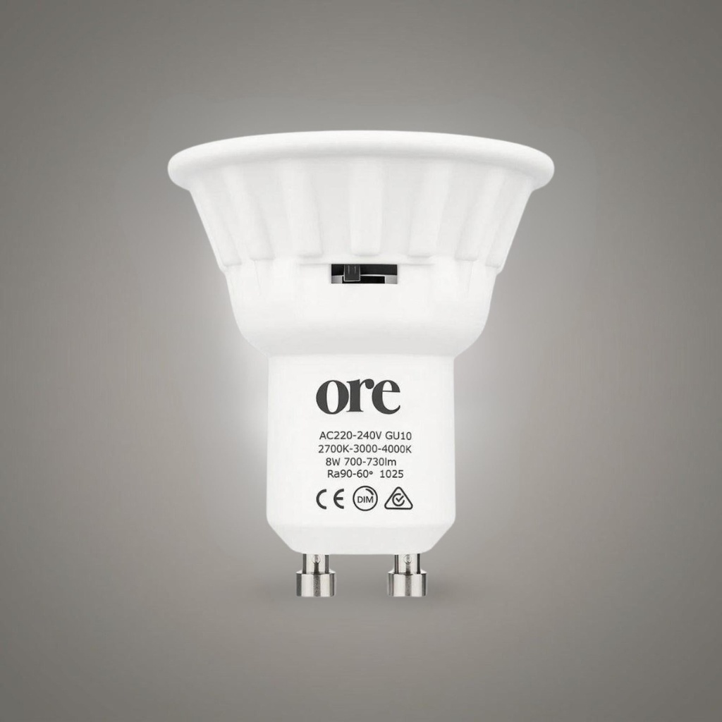 Ceramic 8w GU10 CRI90 Dimmable LED Globe - Lifestyle 1
