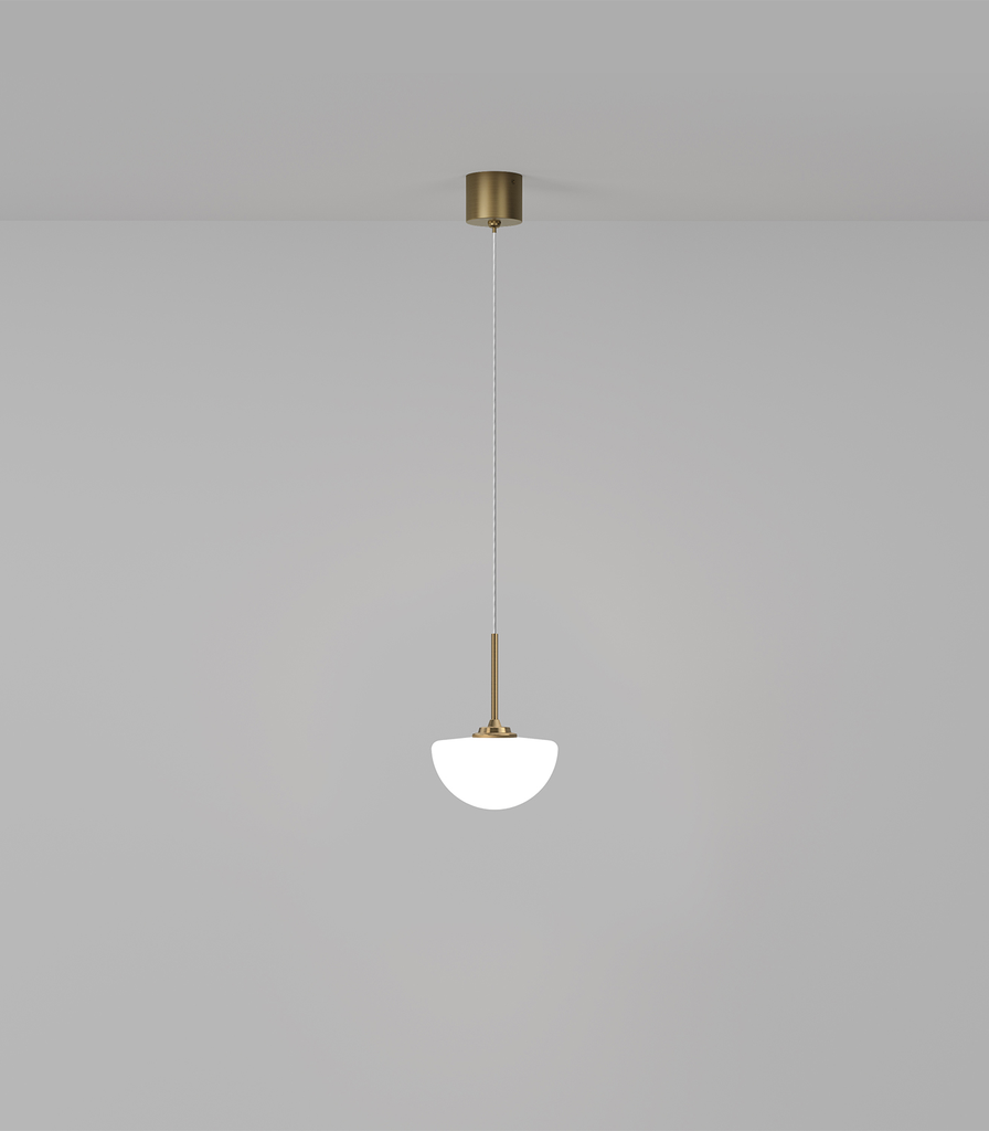 lighting republic-pico pendant light-dome-old brass-front-on.webp