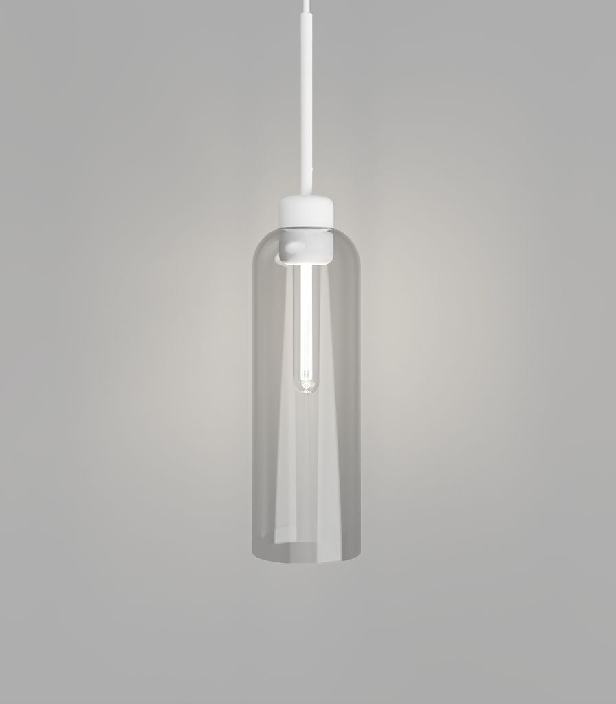 Parlour Lite Elong Pendant (White, Clear)