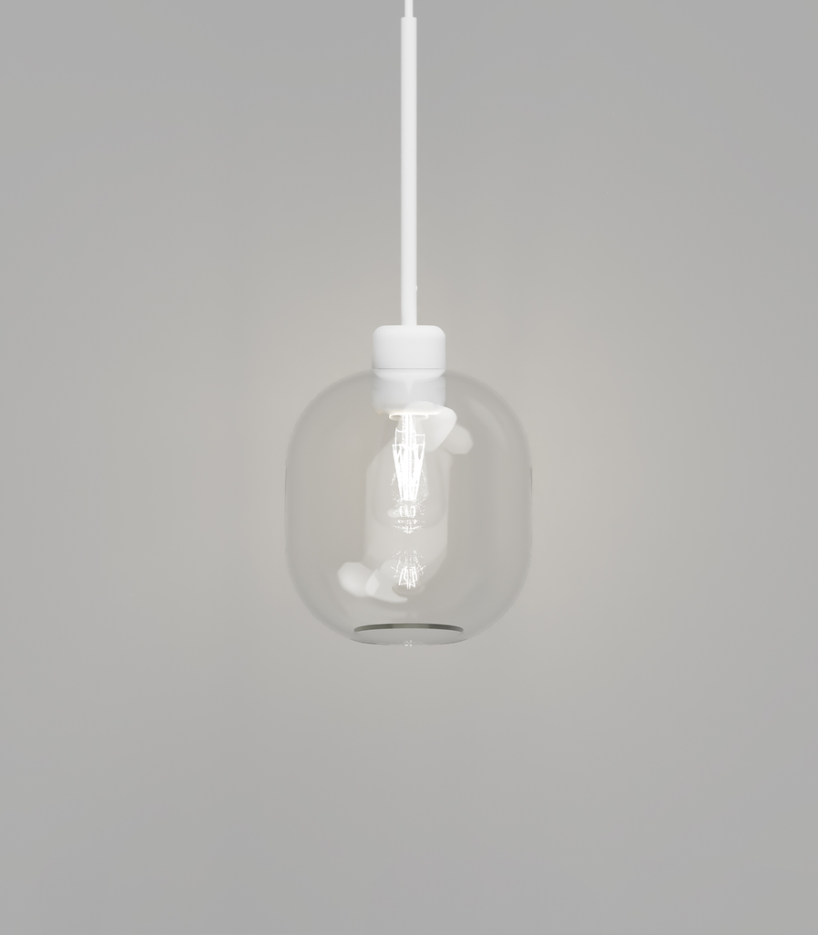 Parlour Lite Curve Pendant (White, Clear)