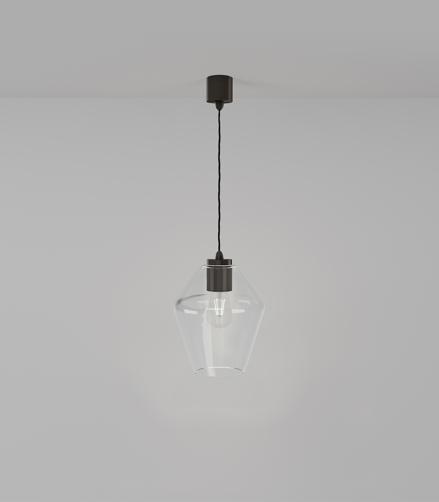 Parlour Geo Pendant (Iron, Clear)