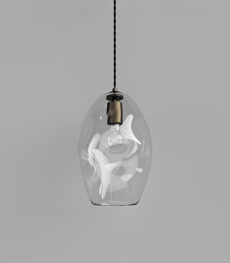 Organic Pendant (Iron, Clear, Medium)