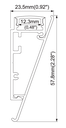 Profile: Surface Wall Mod - Aluminium Mounting Profile 2000mm