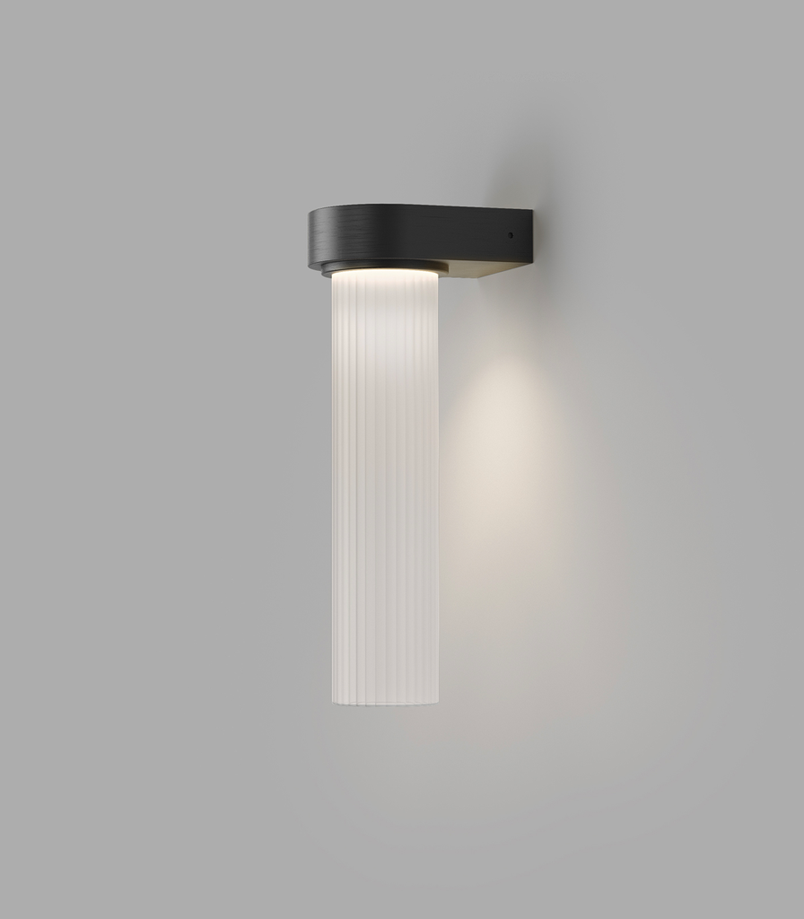 Edge Wall Light (Clear Ribbed, Iron)