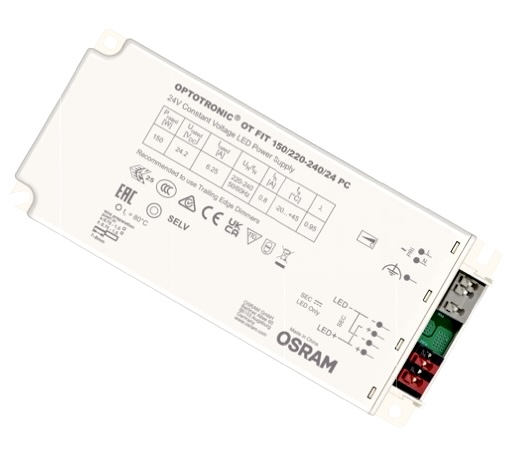 [OT FIT 150/220-240/24 PC SR F+P] Osram OT FIT 150/220-240/24 PC SR F+P, 24 mA, 50,000 hrs, Phase Shift, IP20 F+P