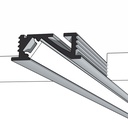 Slot Recess Aluminium Mounting Profile 21x9x2000mm