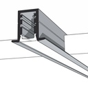 Mini Tall Recessed Aluminium Mounting Profile 10x15x2000mm