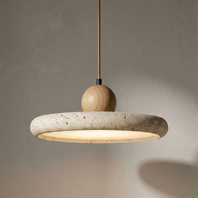 [KAI.25510.NT] ORE Kaia Natural Stone Pendant Light
