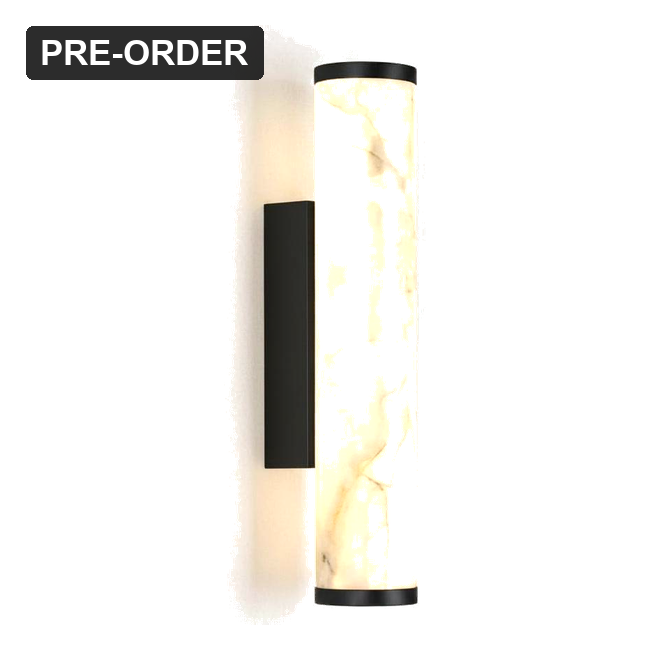[ALB.29115.MB-WEB] ORE Alba Kari Ice Jade Indoor Wall Light (Black)