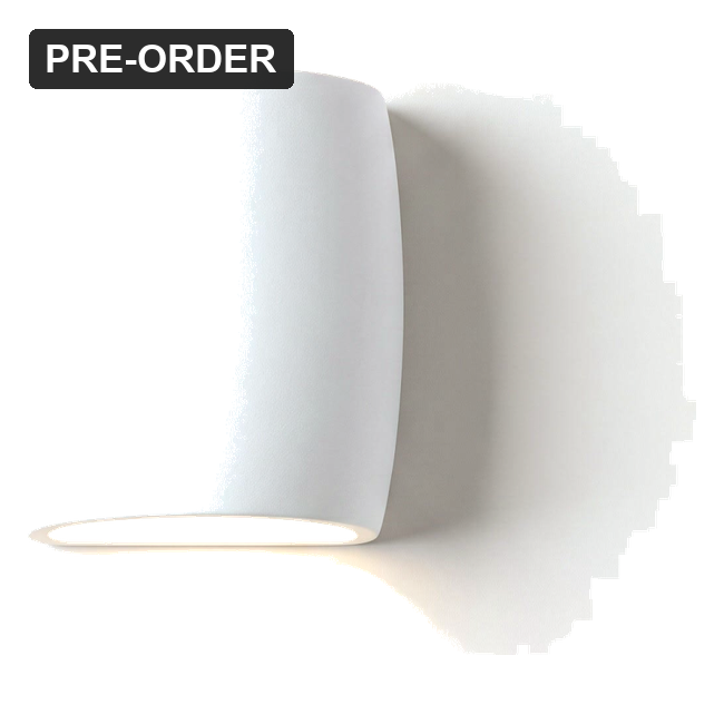 [LUC.0112.WHT] ORE Lucca White Plaster Up/Down Wall Light