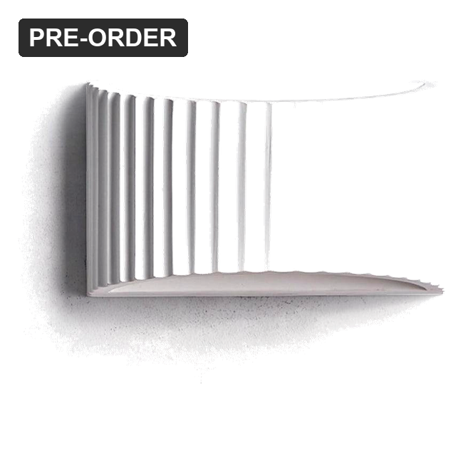 [NUM.0229.MW] ORE Numa Plaster Ribbed Indoor Wall Light