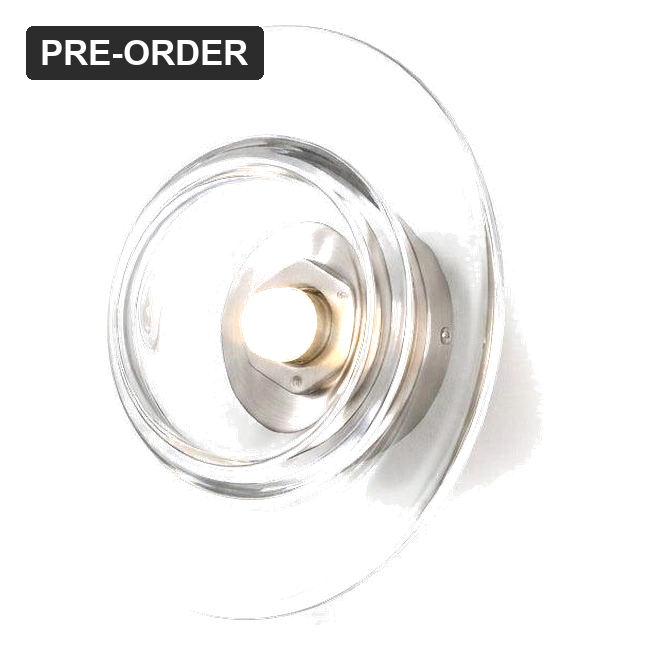 [ELL.4110.S.BN] ORE Ellery Solo Clear Glass Wall Sconce