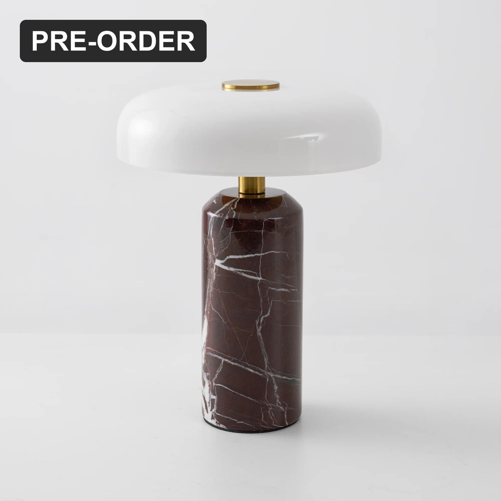 ORE Avra Aubergine Marble Touch Table Lamp
