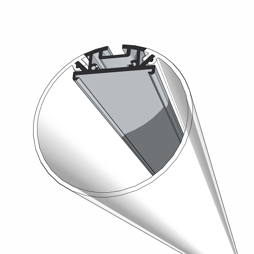 [P60CIR-SUR-2400] Profile: Circ 60 Mounting Profile ø60x2400mm