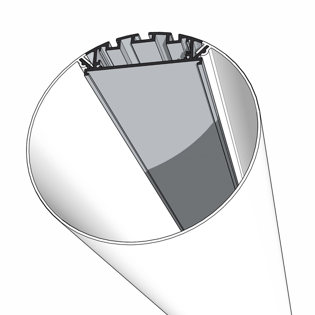 [P120CIR-SUR-2400] Profile: Circ 120 Mounting Profile ø120x2400mm