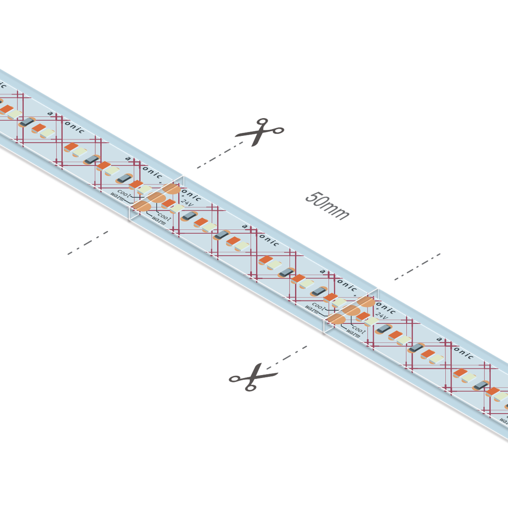 [FS14-240WW-14W-IP68-1800K4000K] Flexible LED Strip 14mm 14W/m Tuneable White 1800K-4000K IP68