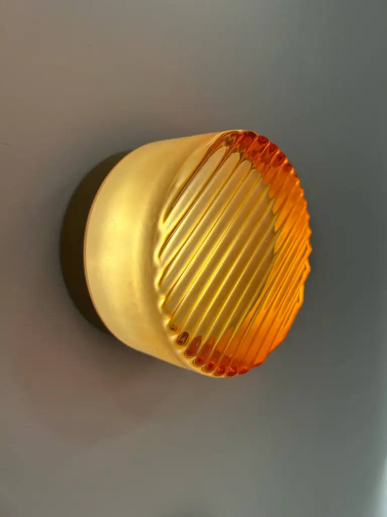 Ripple Amber Glass